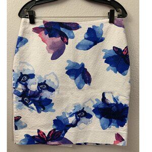 Banana Republic, floral watercolor print, Pencil Skirt: P8